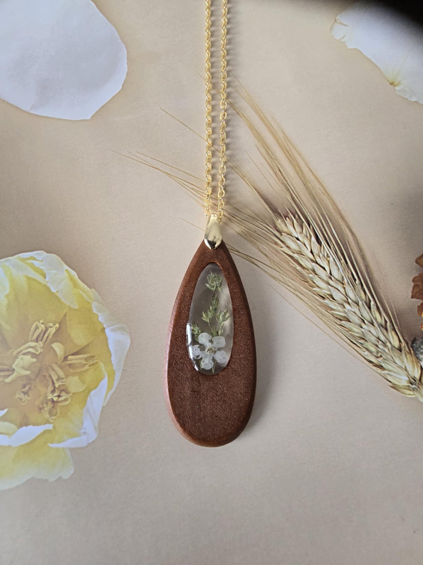 Pendentif bois chic