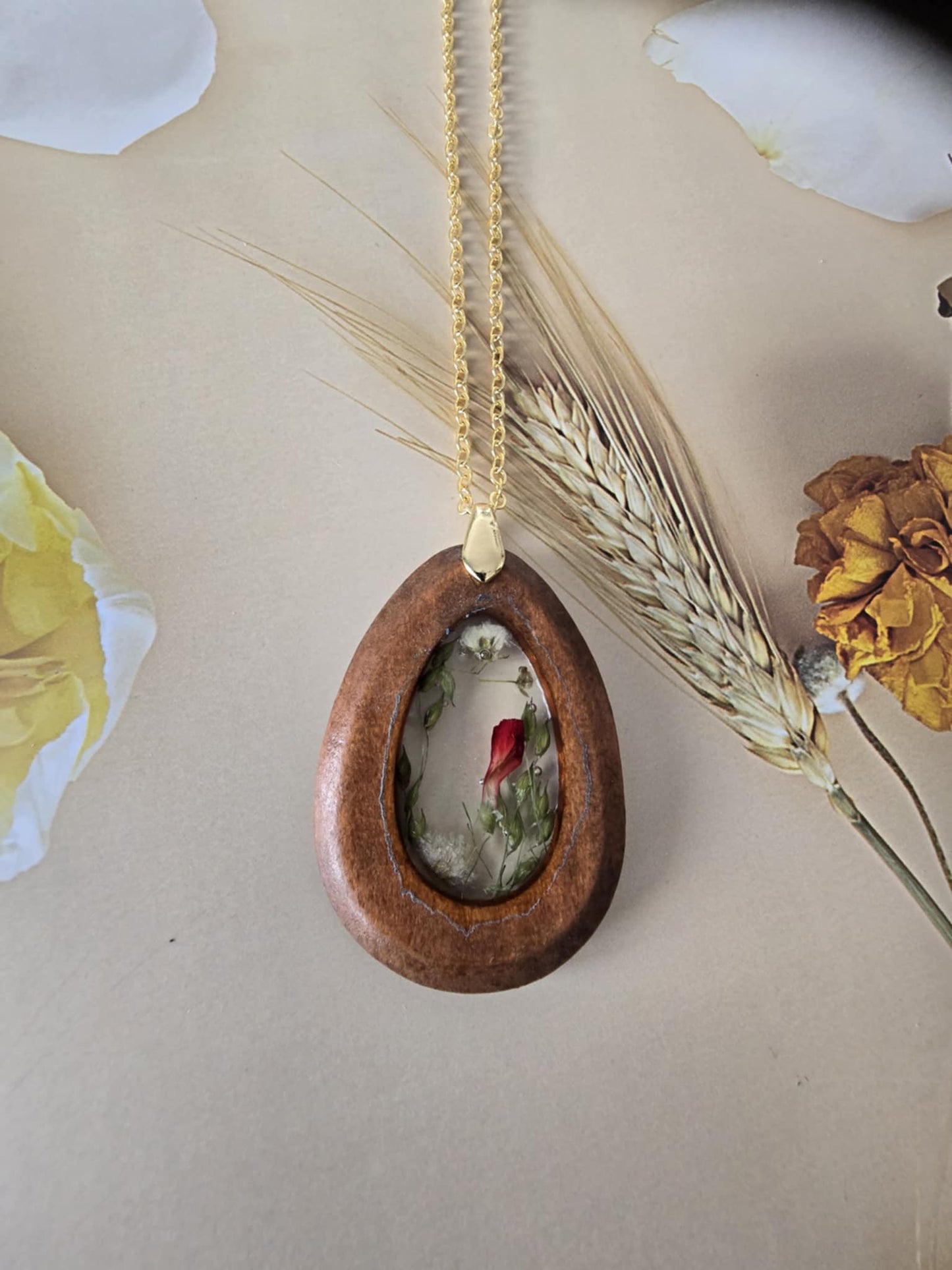 Pendentif bois floral