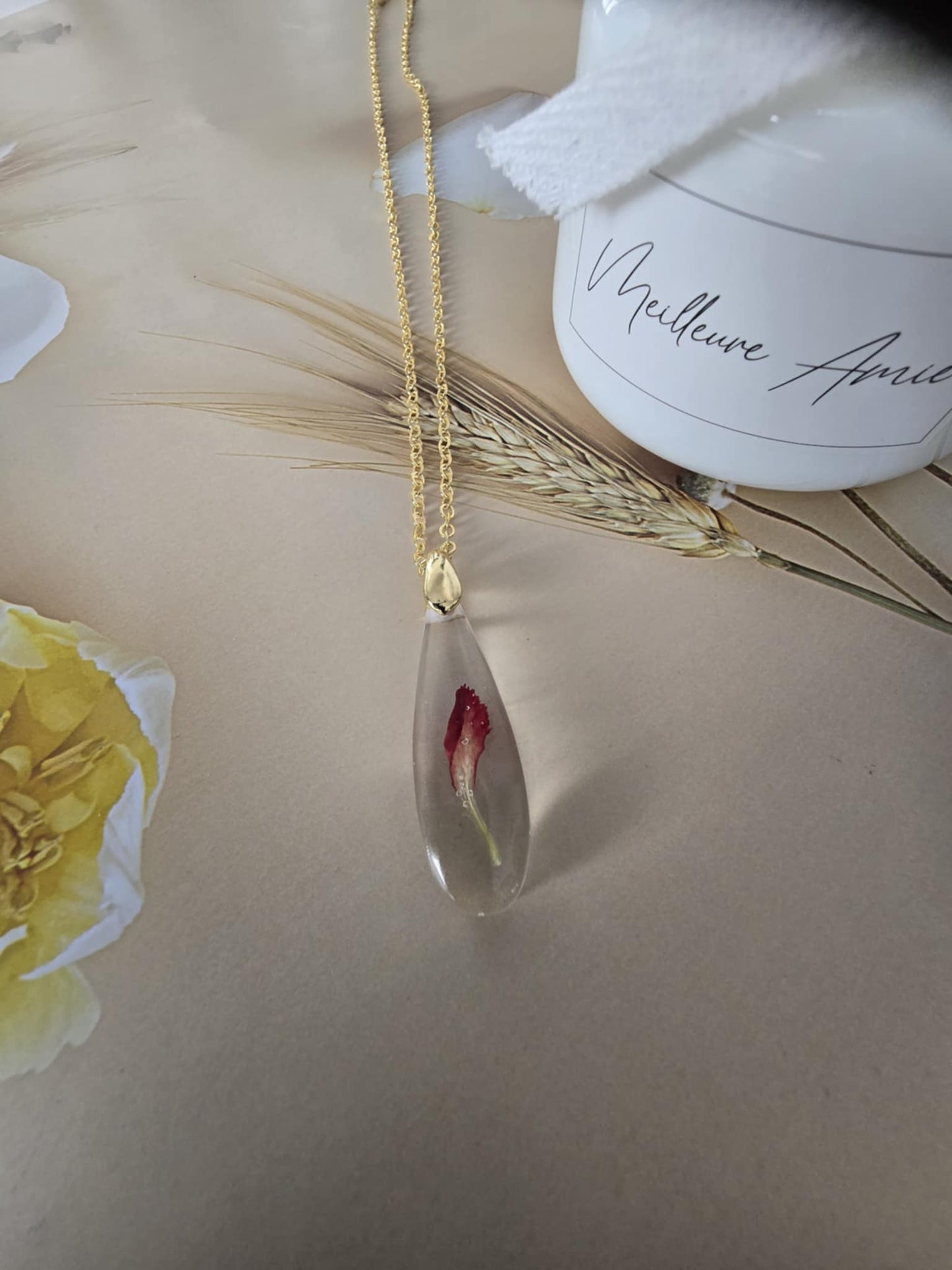 Pendentif amour floral
