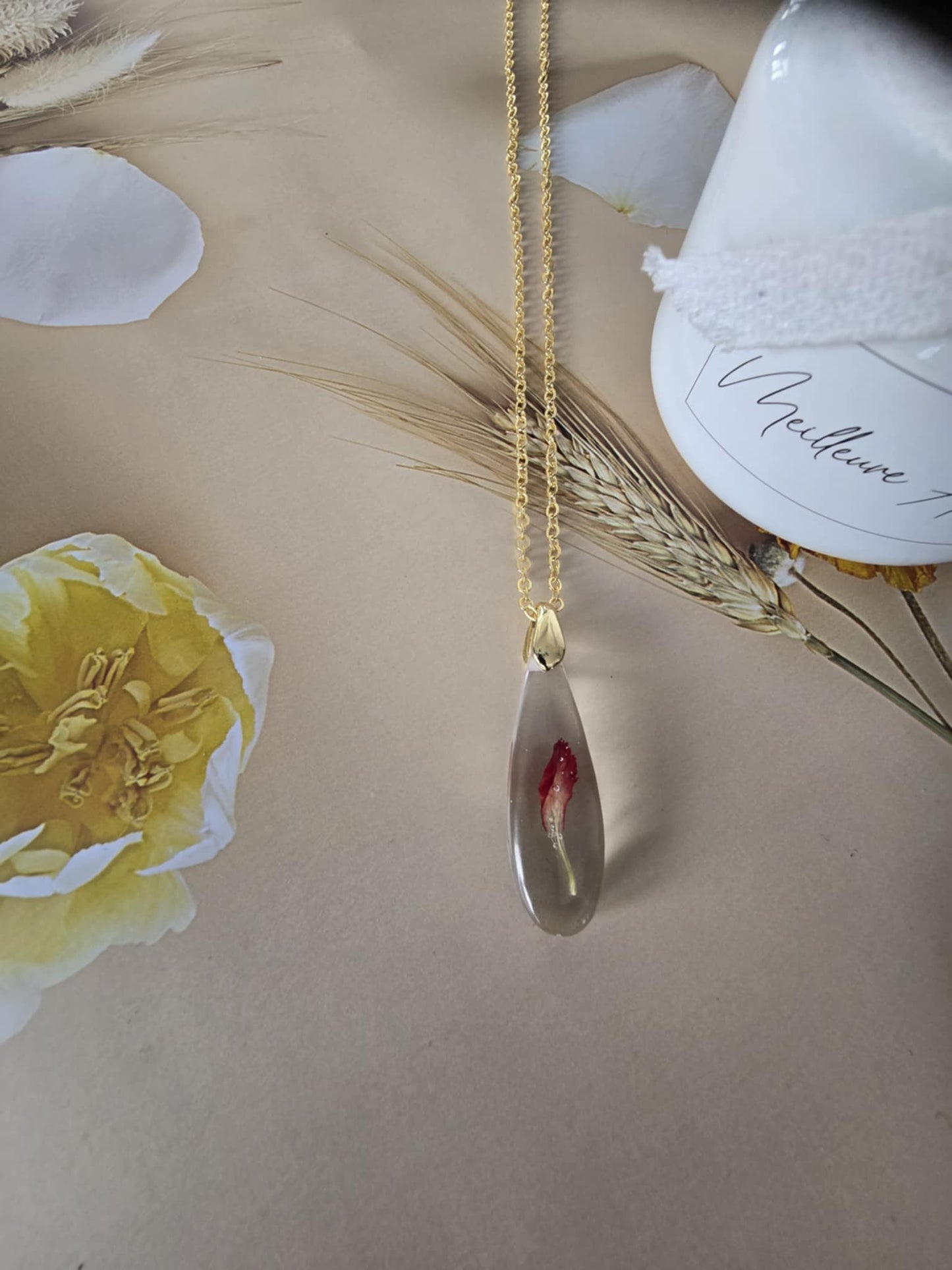 Pendentif amour floral