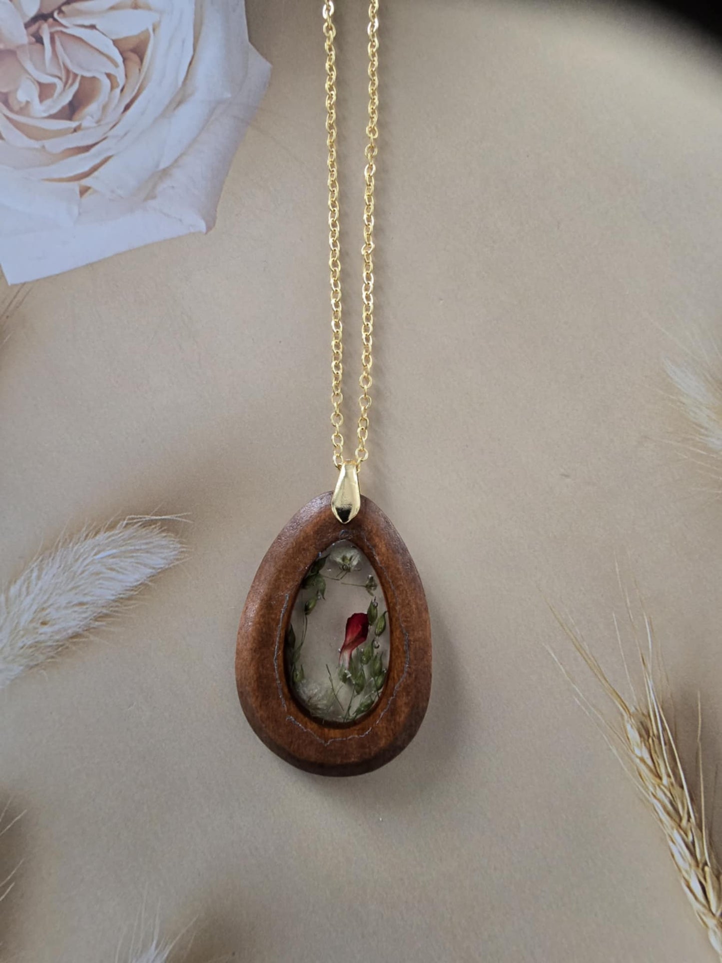 Pendentif bois floral