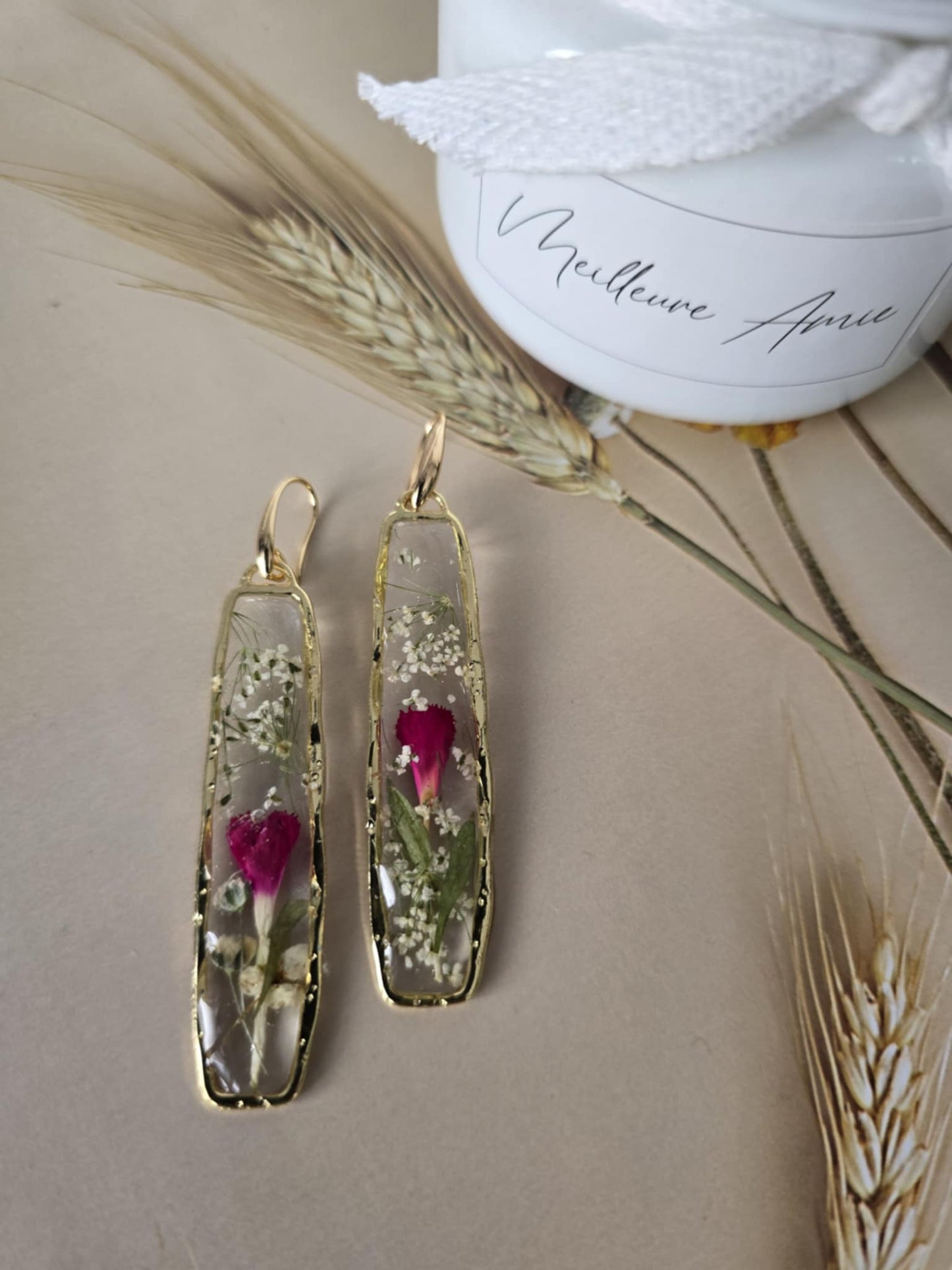 boucles d'oreilles élégance floral