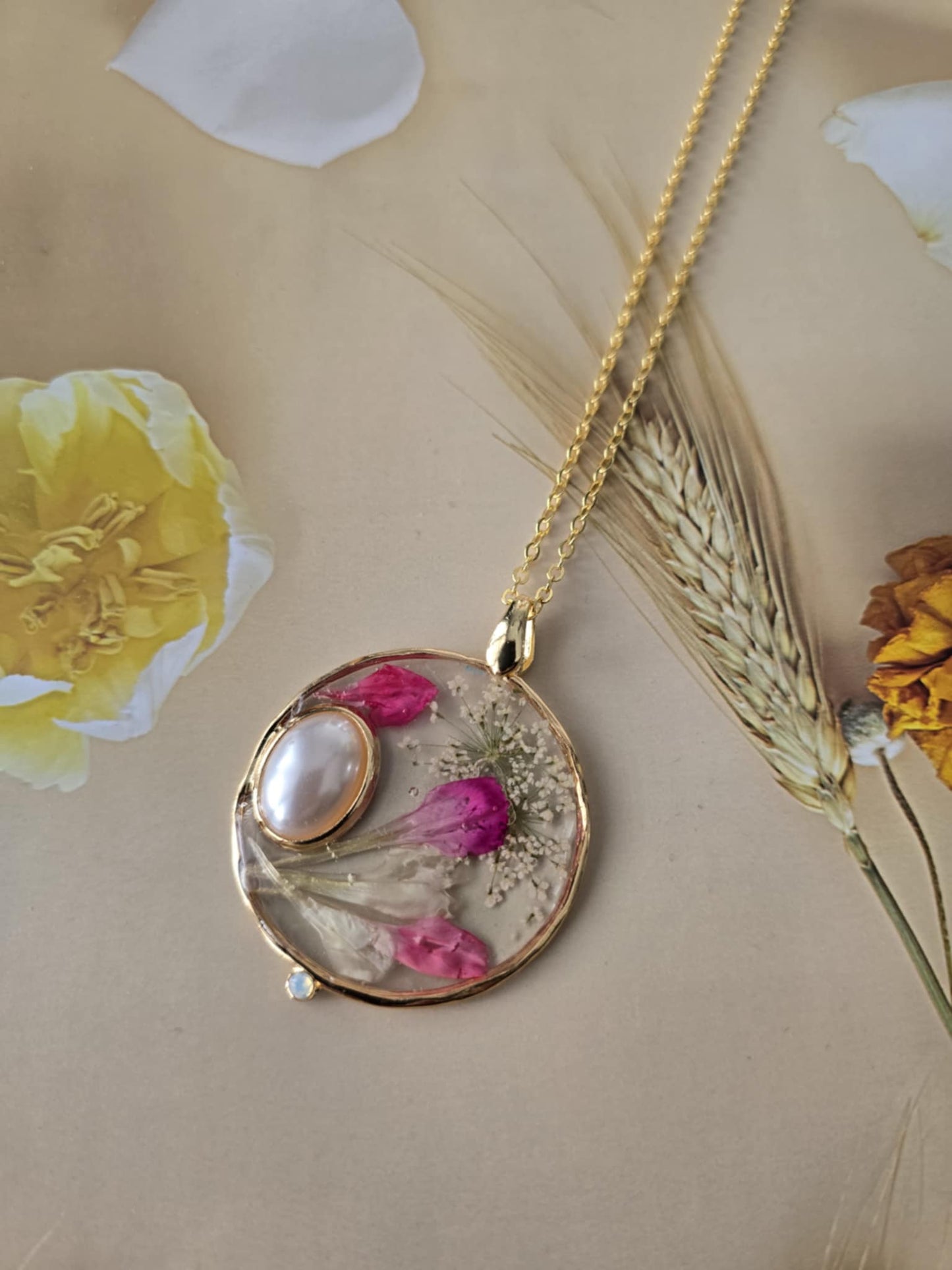 Pendentif floral succulent