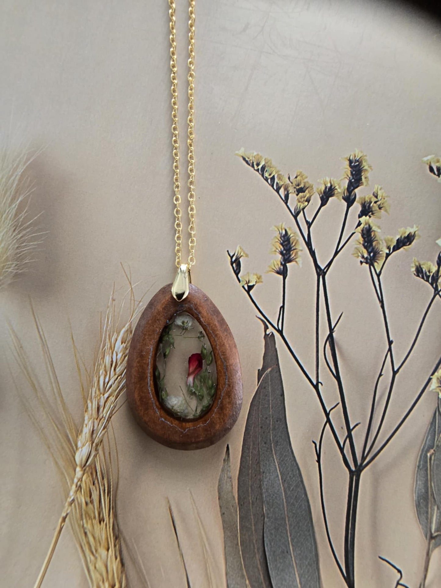 Pendentif bois floral