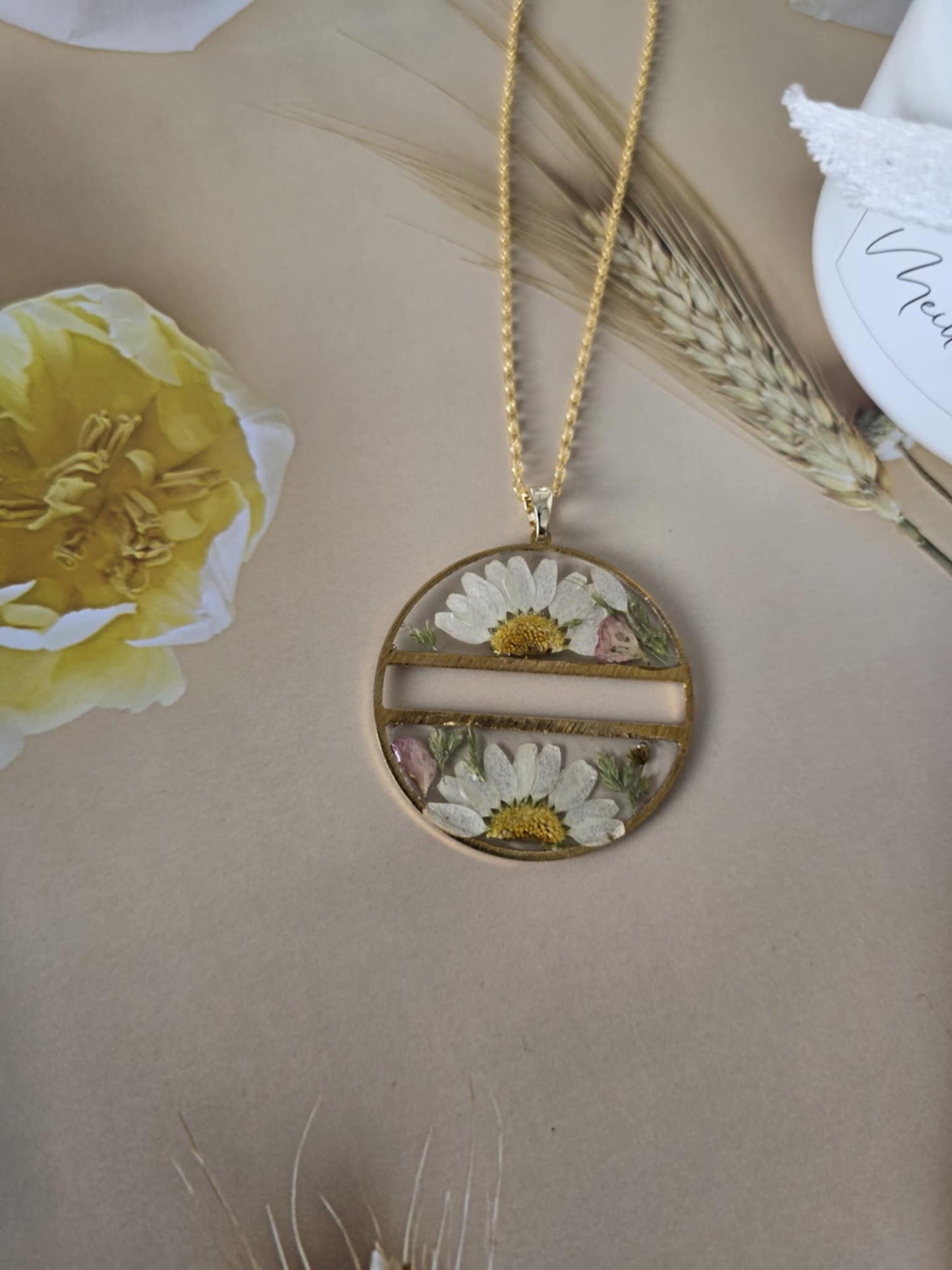 pendentif marguerite élégance