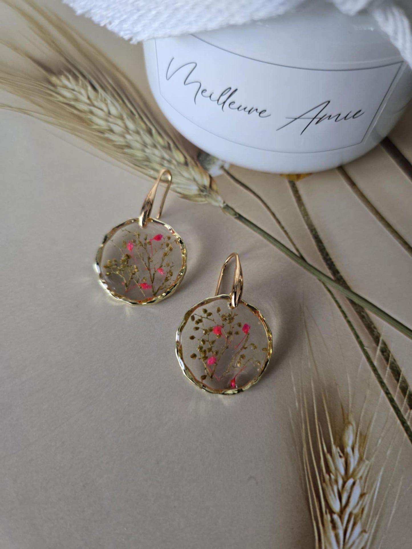 Boucle d'oreilles floral confiance