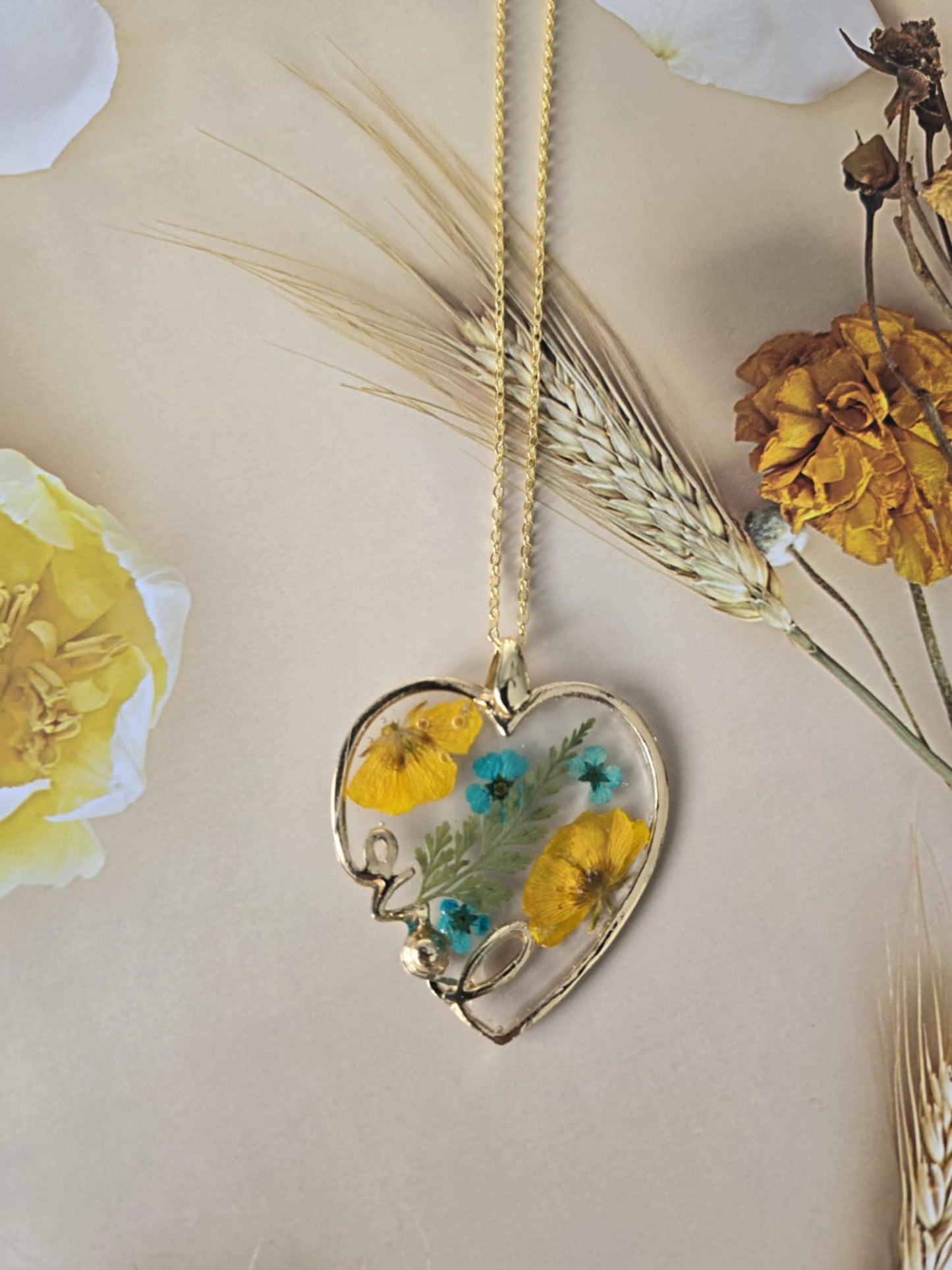 Pendentif love floral