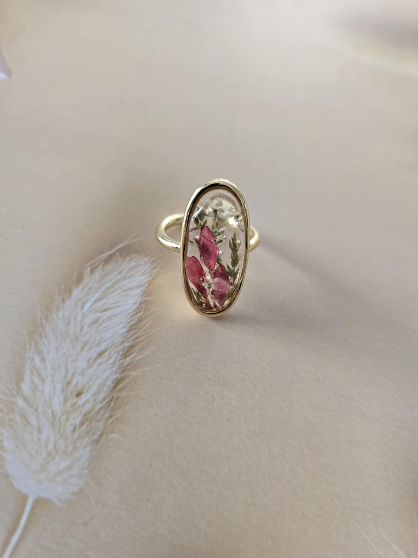 Bague ajustable florale passion