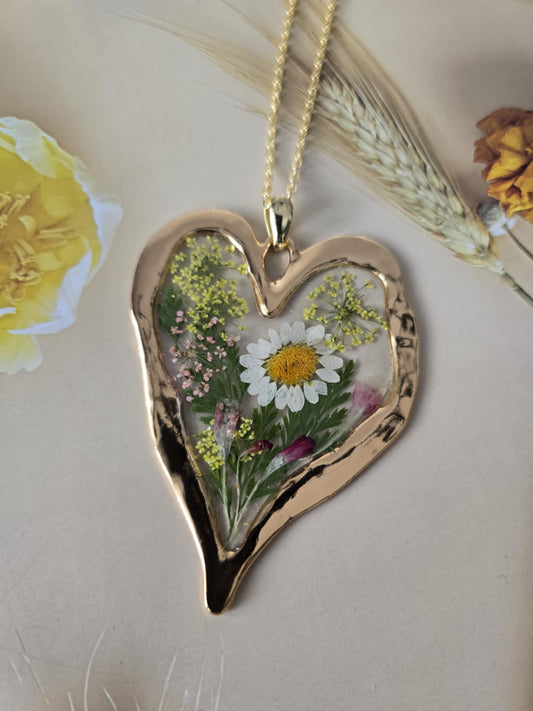 Pendentif grand amour floral