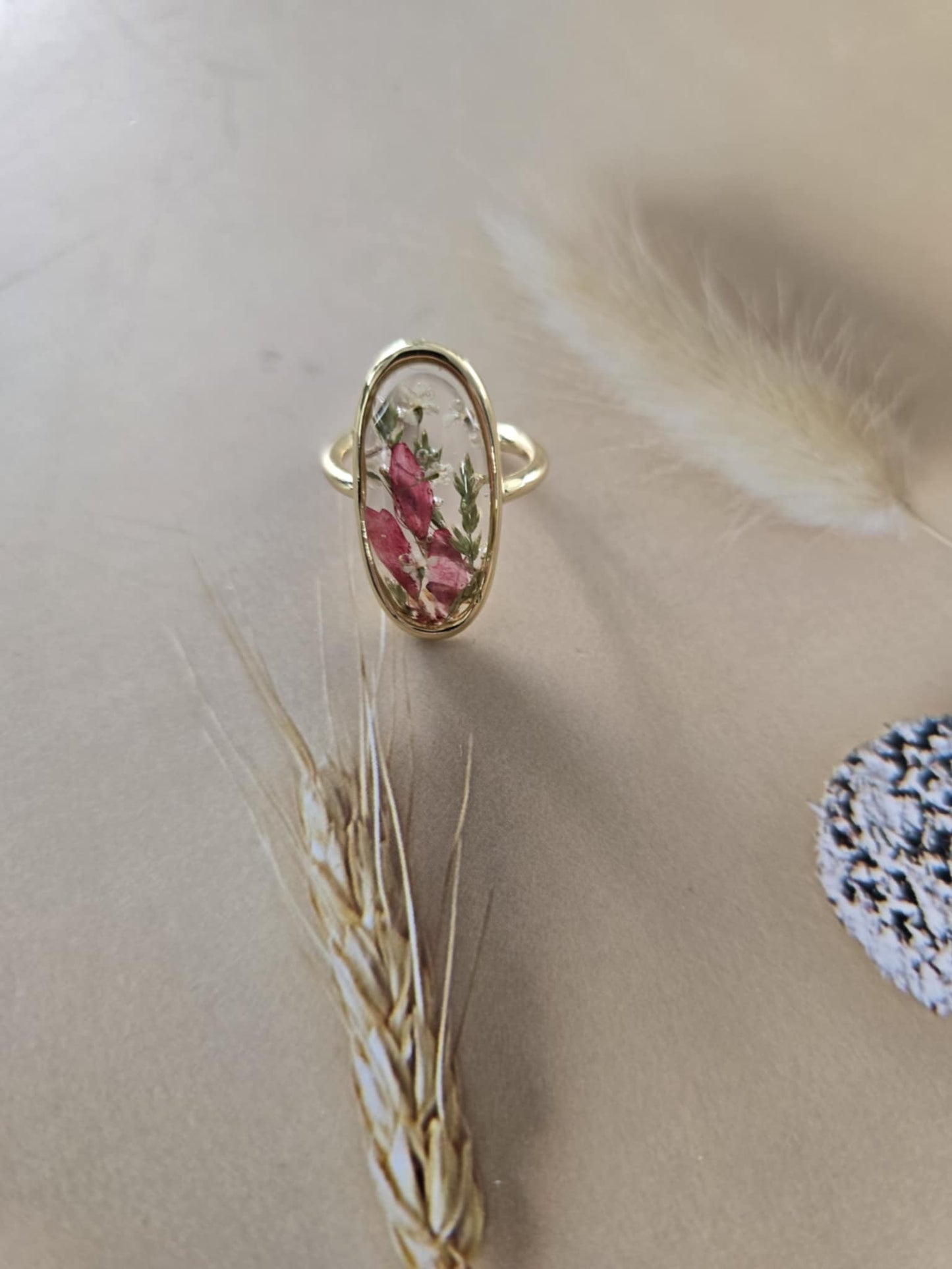 Bague ajustable florale passion
