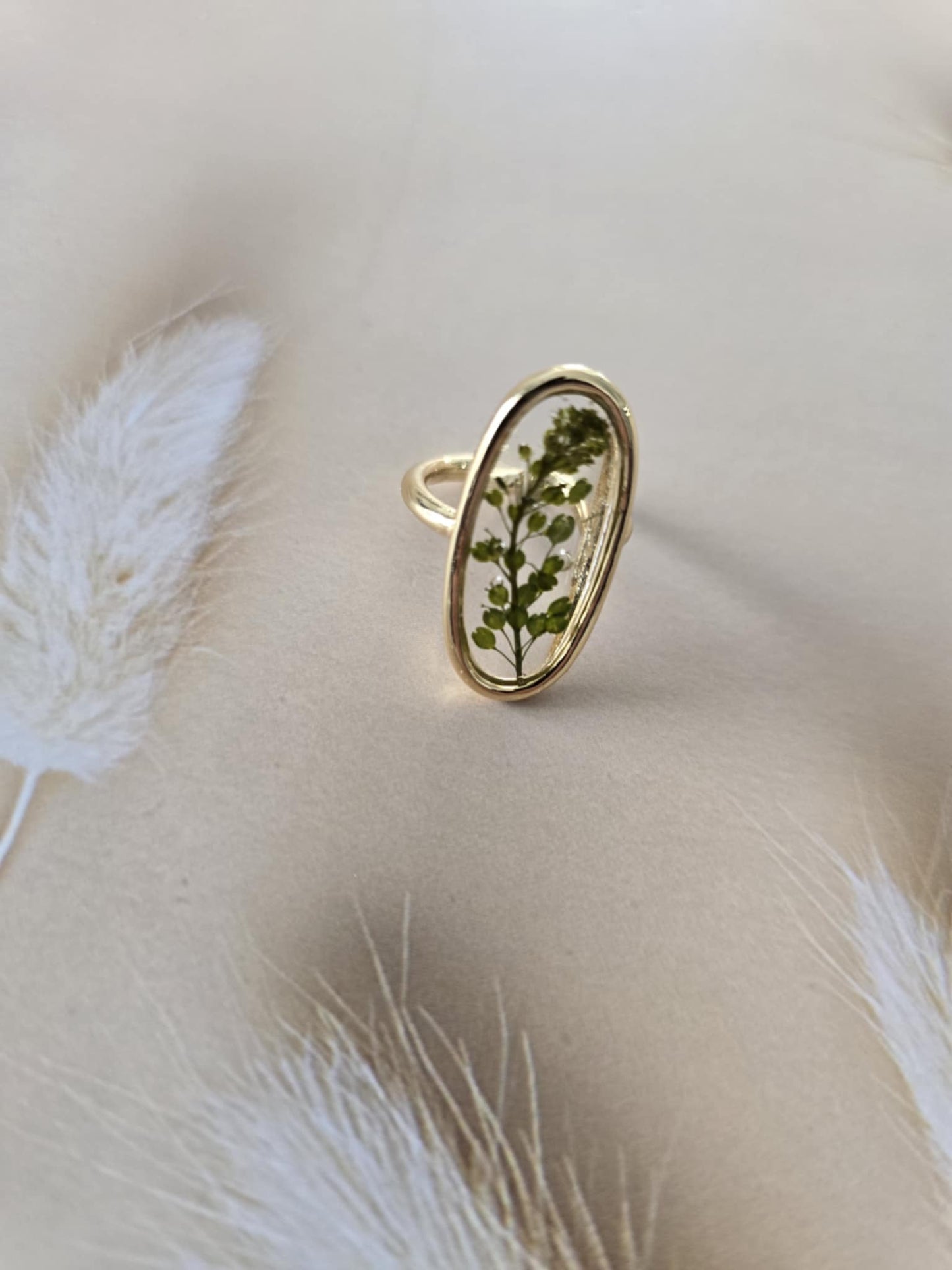 Bague ajustable verdure naturel