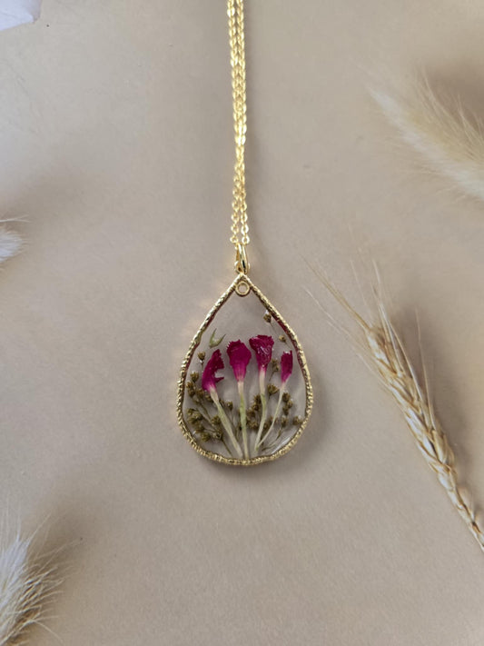 Pendentif de fleurs rouges élégante