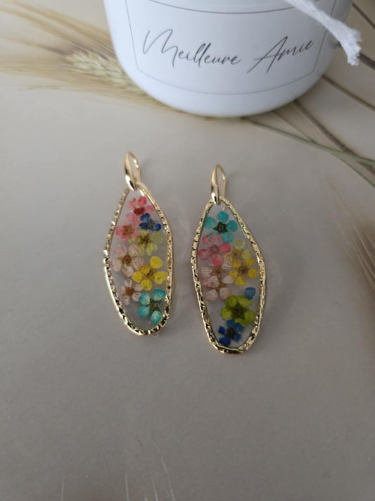 Boucles d'oreilles explosion  floral