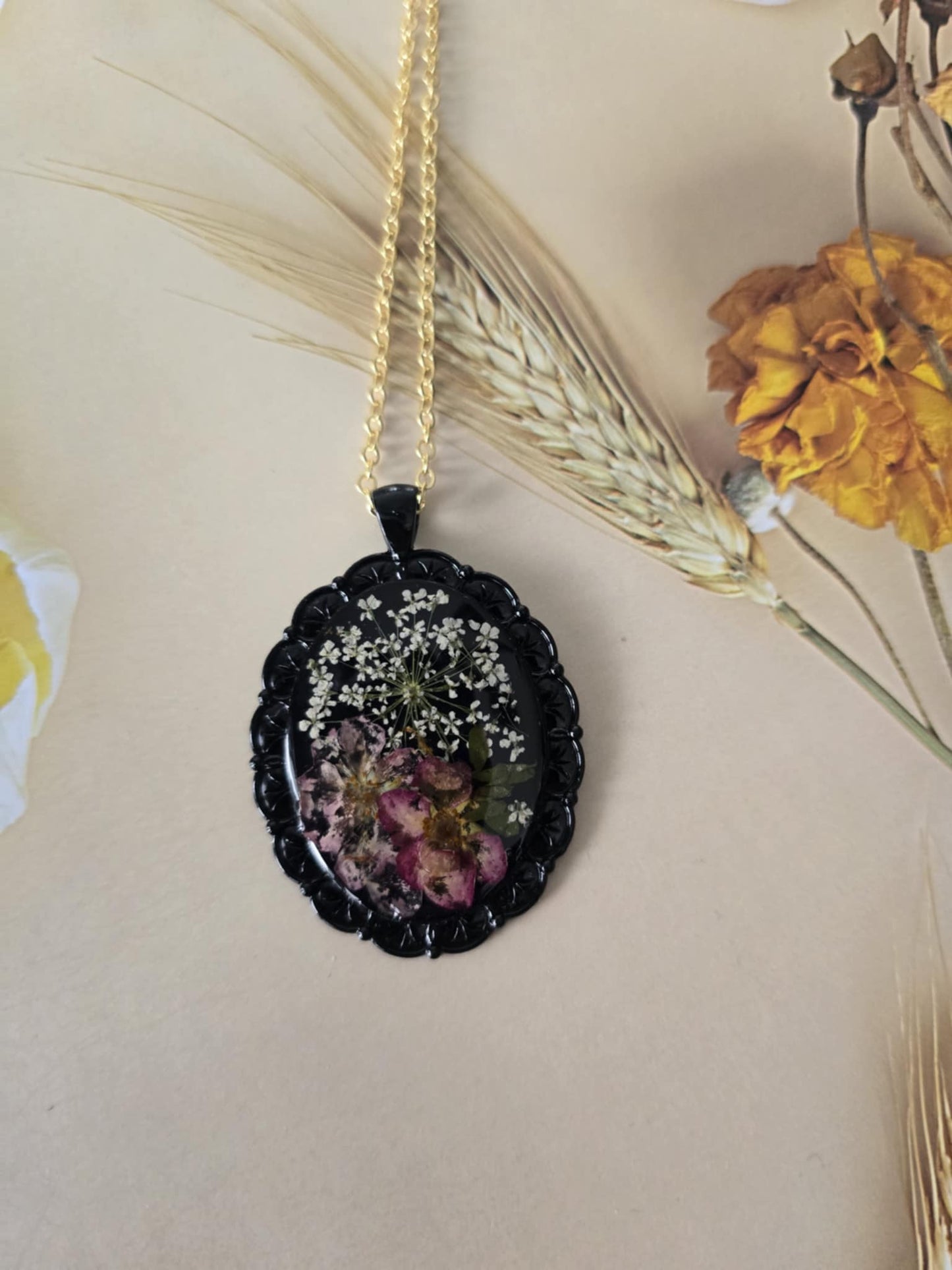 Pendentif floral tendance