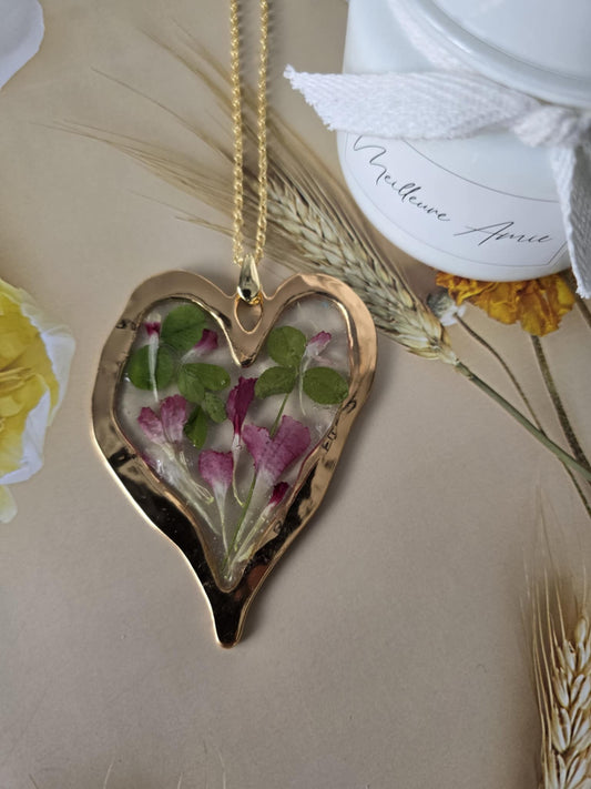 Pendentif floral grand amour