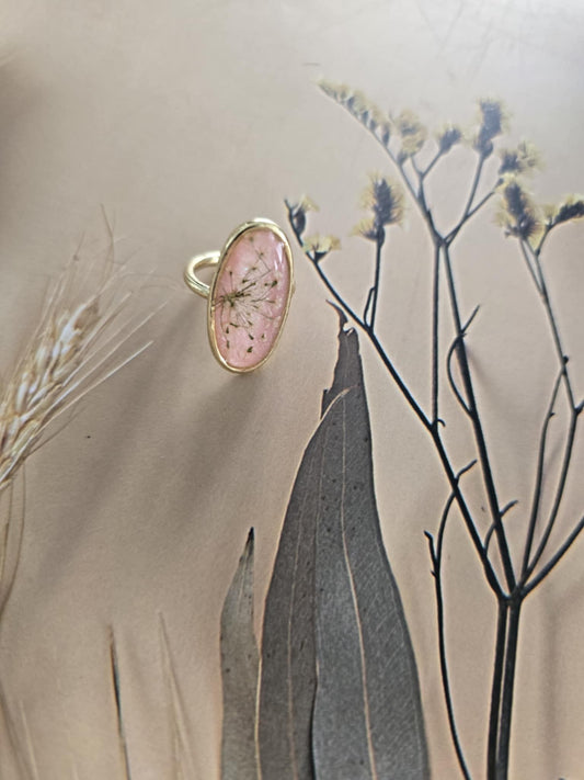 bague floral ajustable petite douceur rose