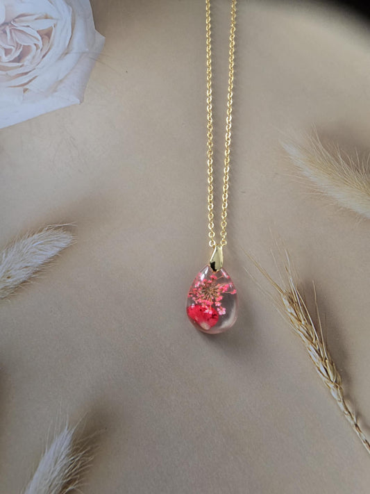 Pendentif floral goutte