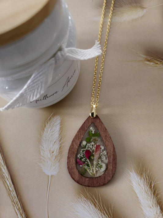 Pendentif chic en bois naturel