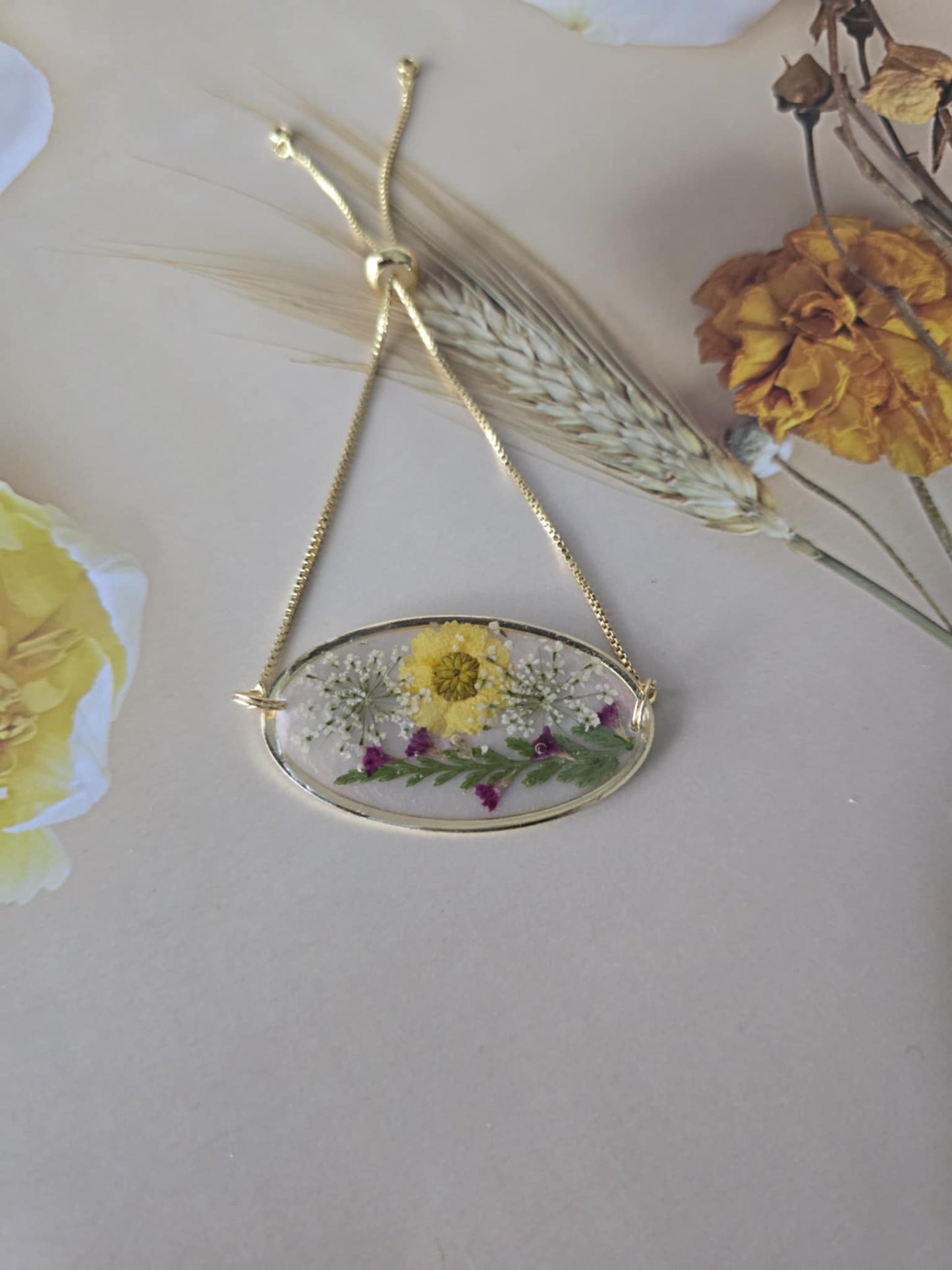 Bracelet ajustable tendresse floral