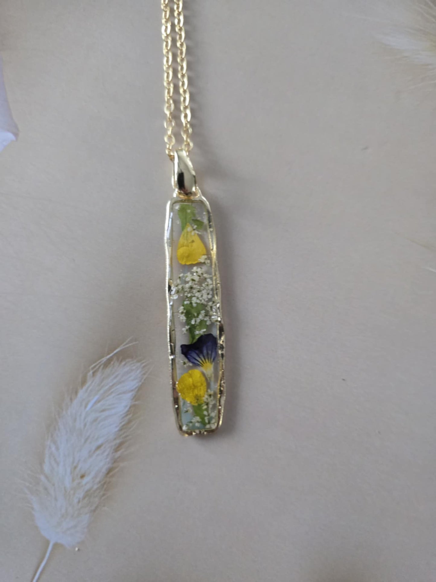 pendentif floral petite pensée