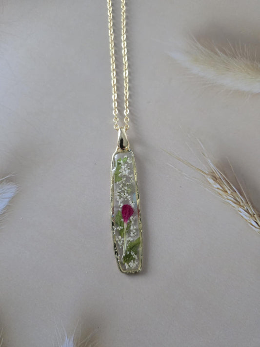 pendentif pétale de rose