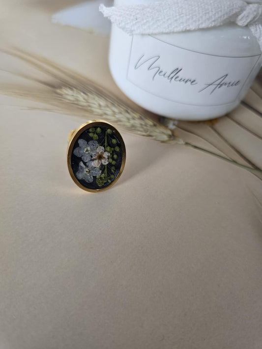 Bague ajustable floral Amour floral