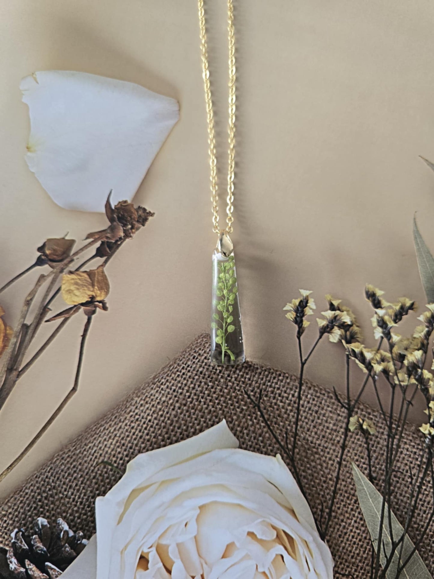 Pendentif nature verte