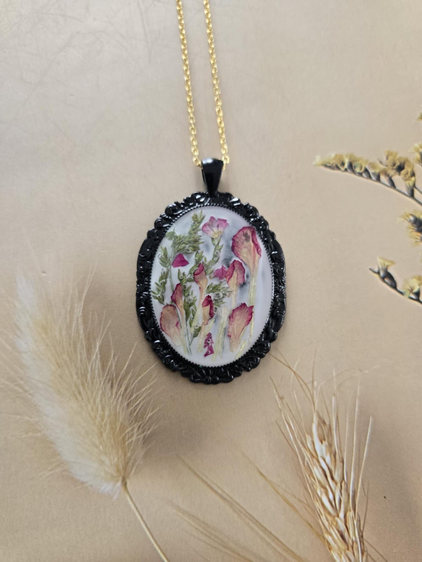 Pendentif floral mamie