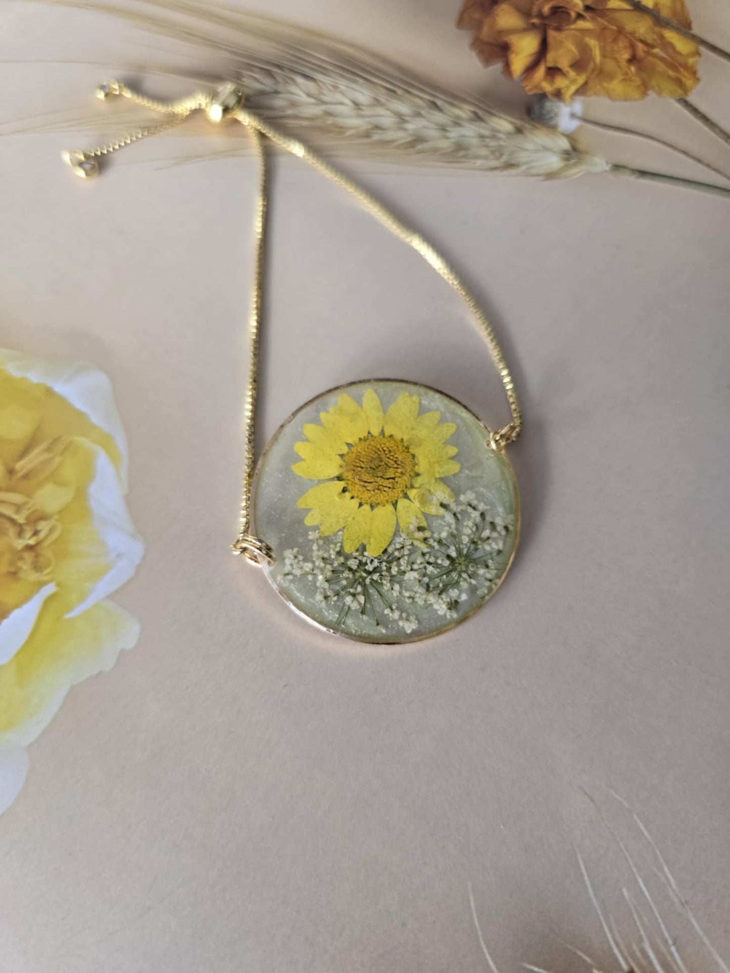 Bracelet floral génial jaune