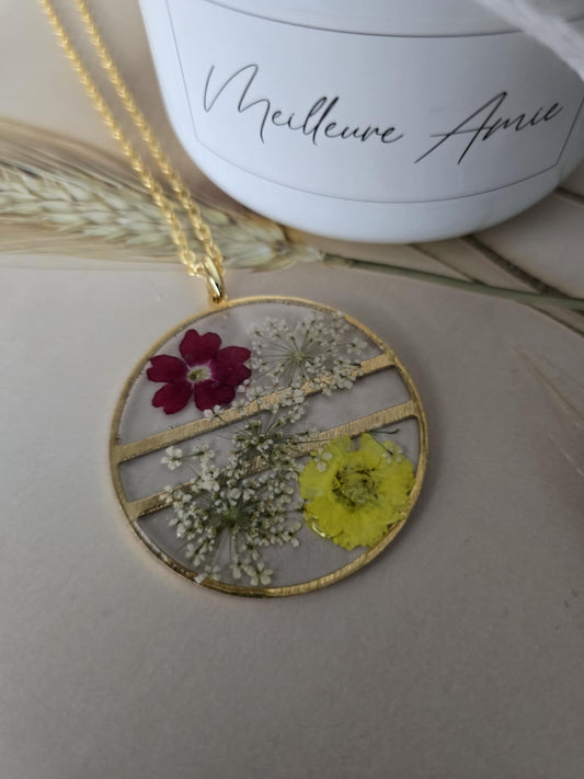 Pendentif amical floral