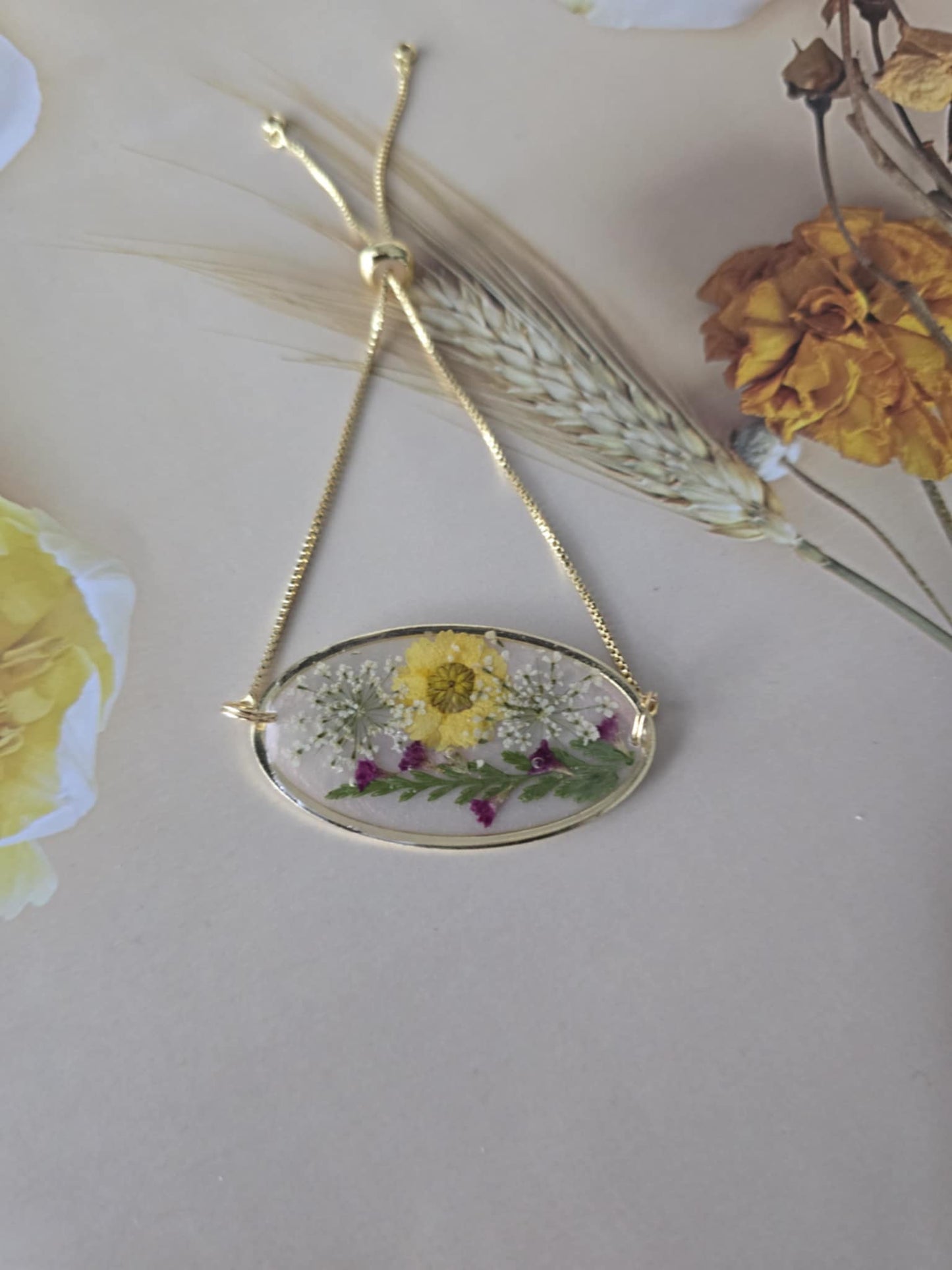 Bracelet ajustable tendresse floral