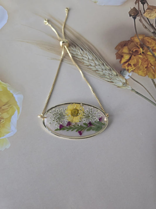 Bracelet ajustable tendresse floral