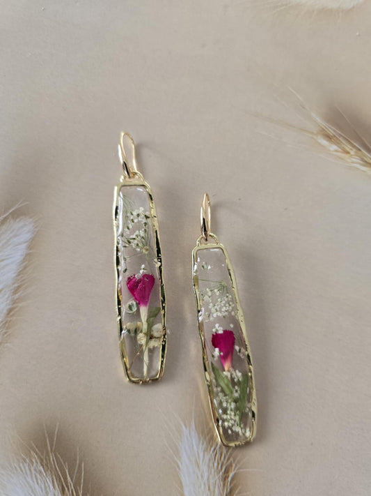 boucles d'oreilles élégance floral