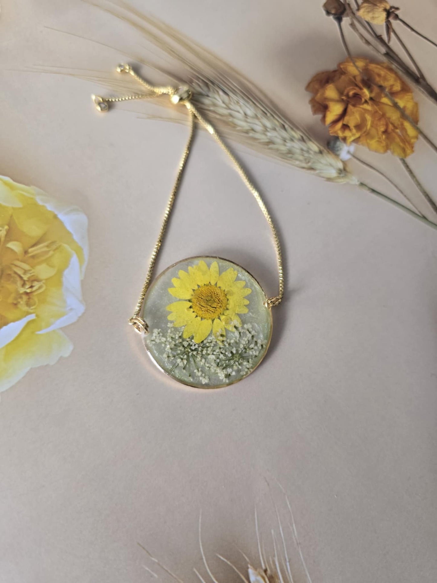 Bracelet floral génial jaune