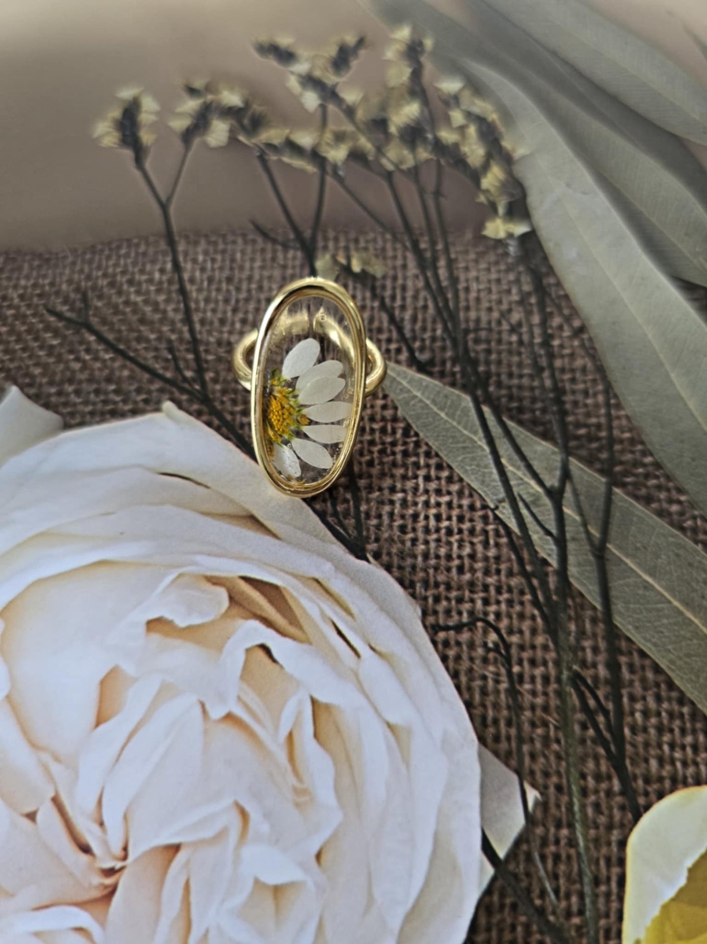 Bague ajustable joie de la marguerite