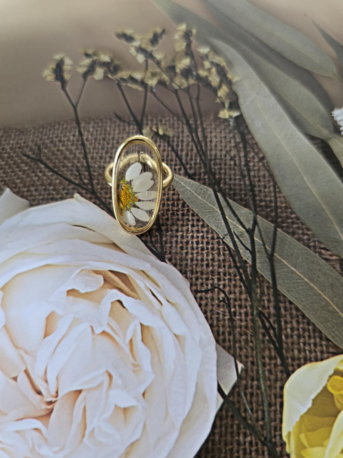 Bague ajustable joie de la marguerite