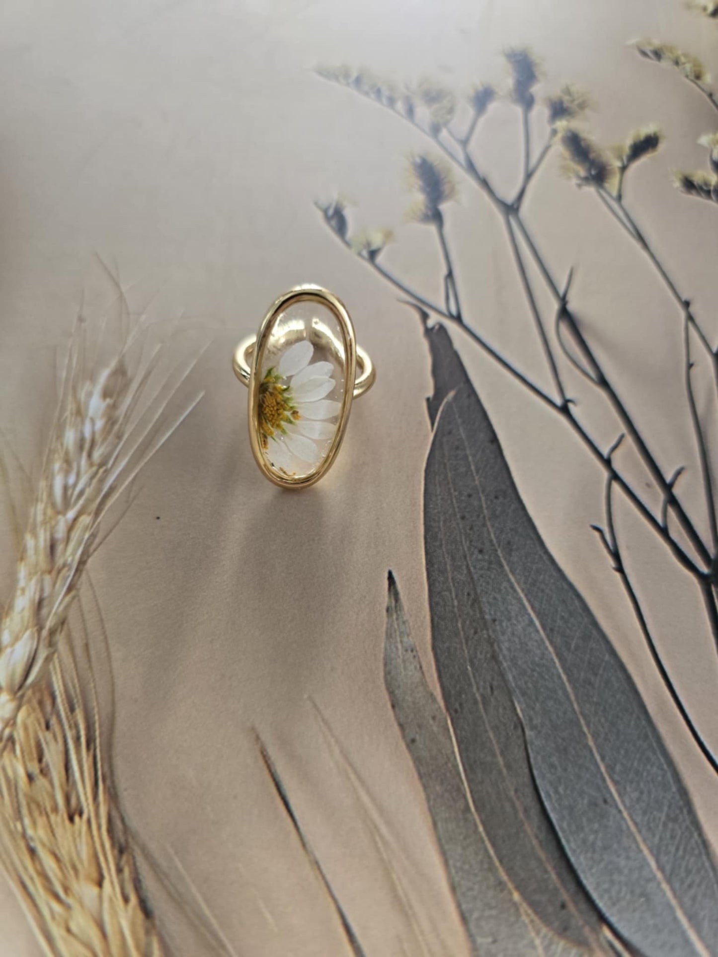 Bague ajustable joie de la marguerite