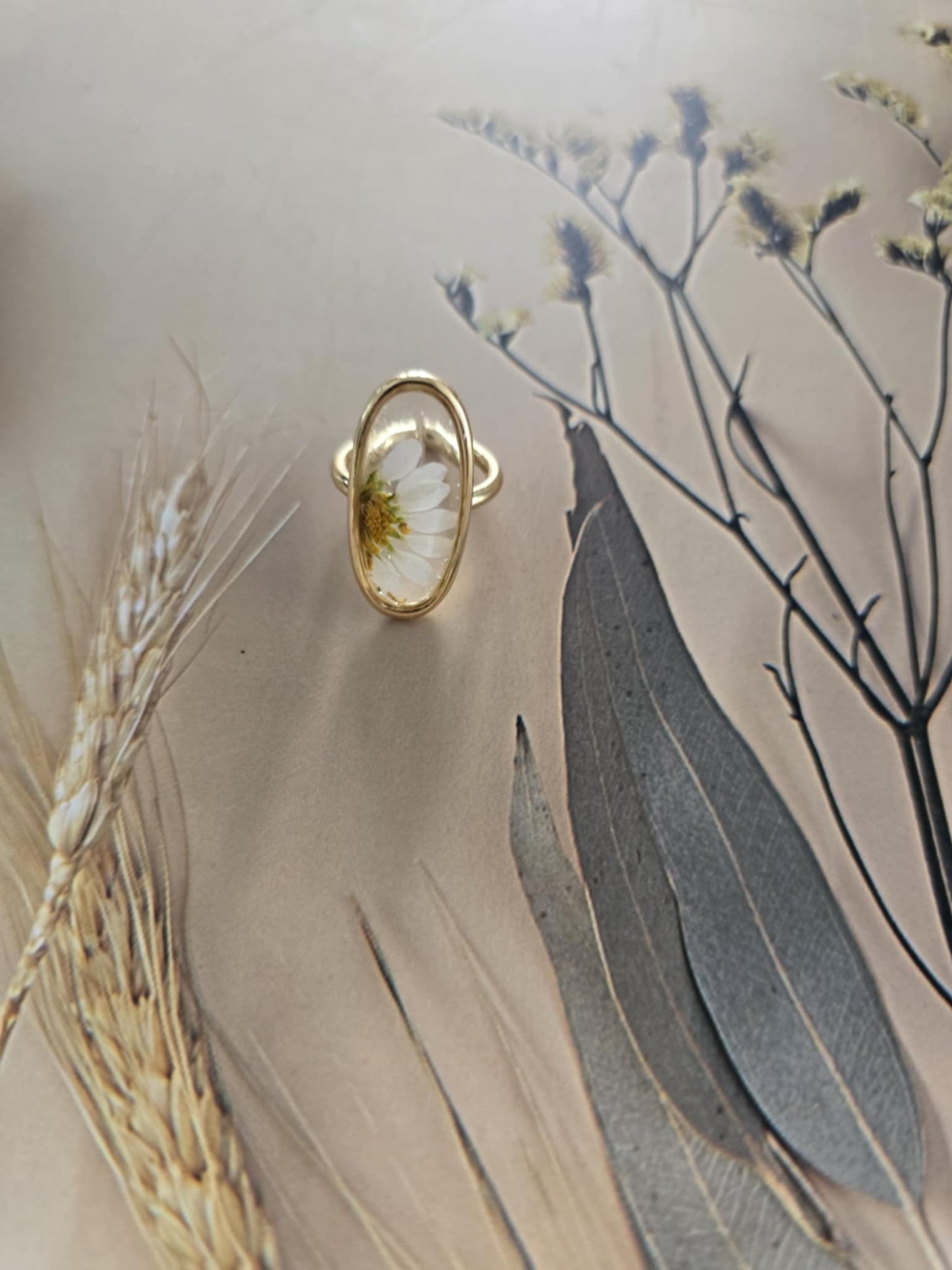 Bague ajustable joie de la marguerite