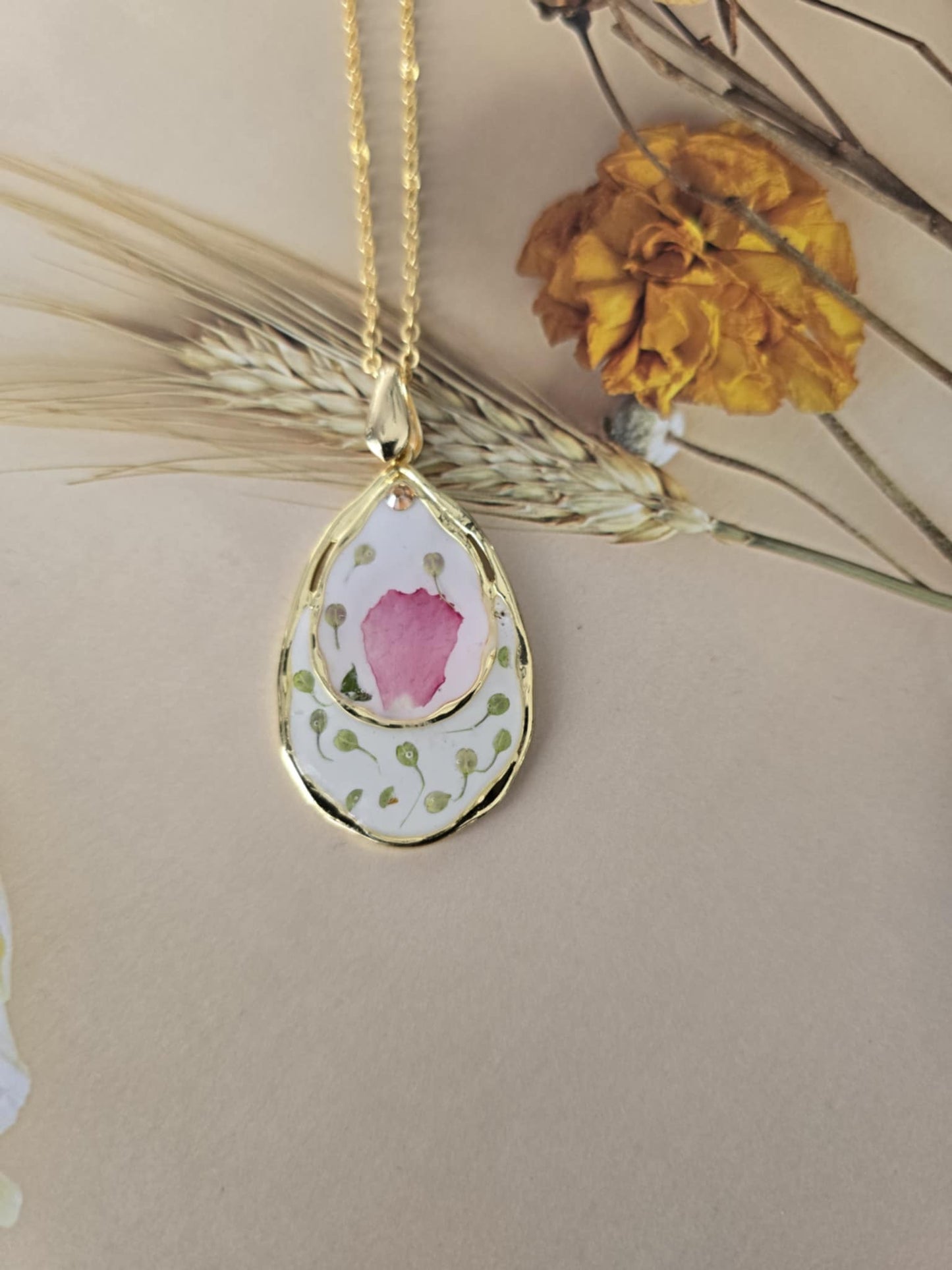 Pendentif jolie douceur florale