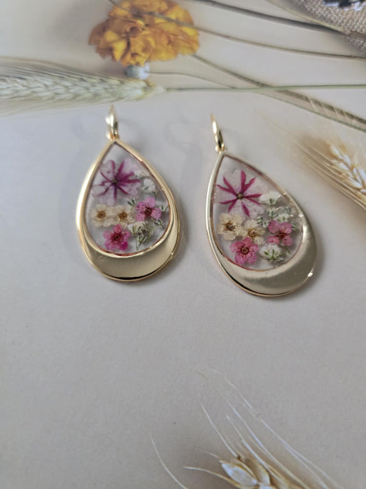 boucles d'oreilles petites fleurs