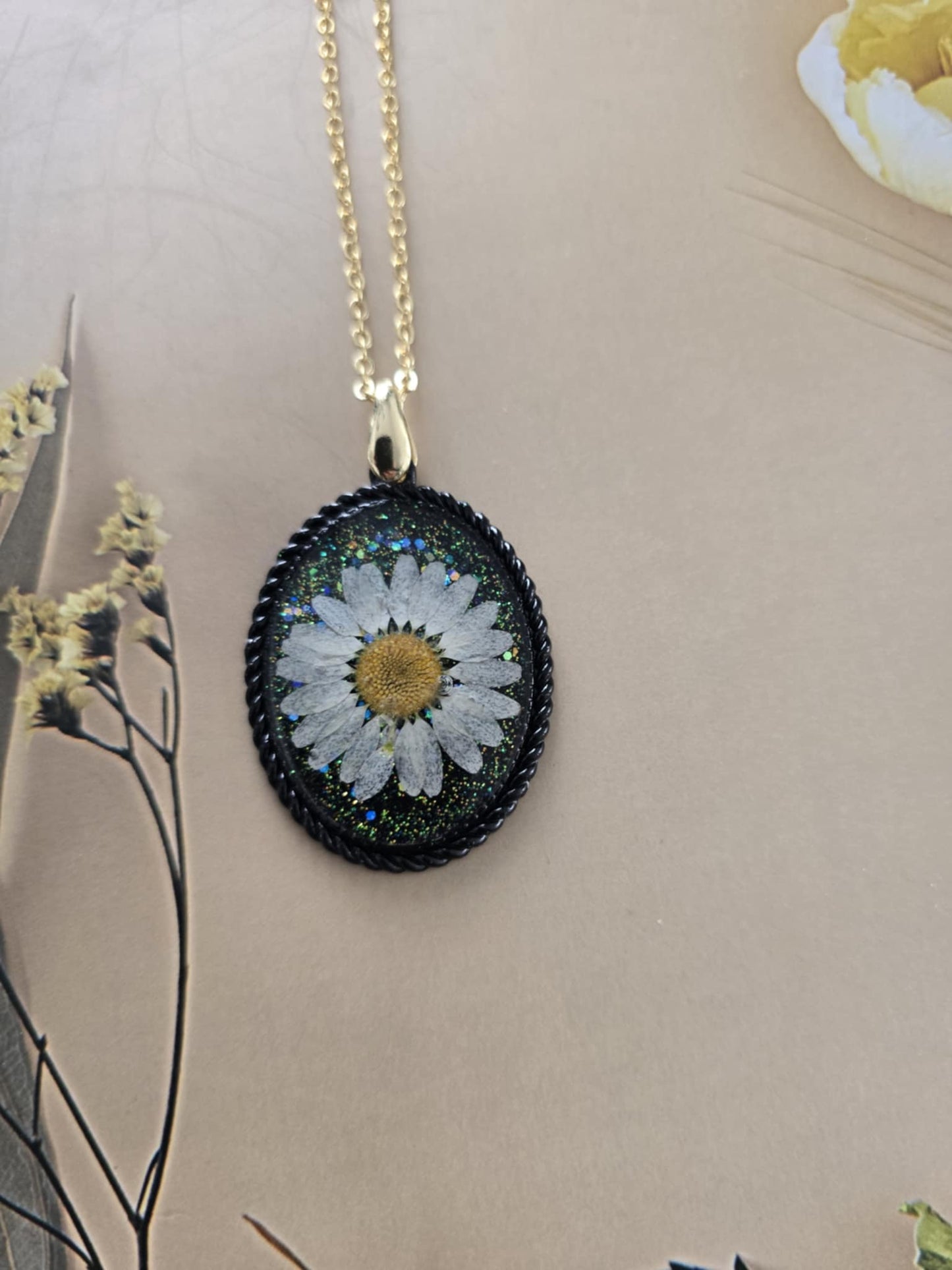 pendentif marguerite brillance