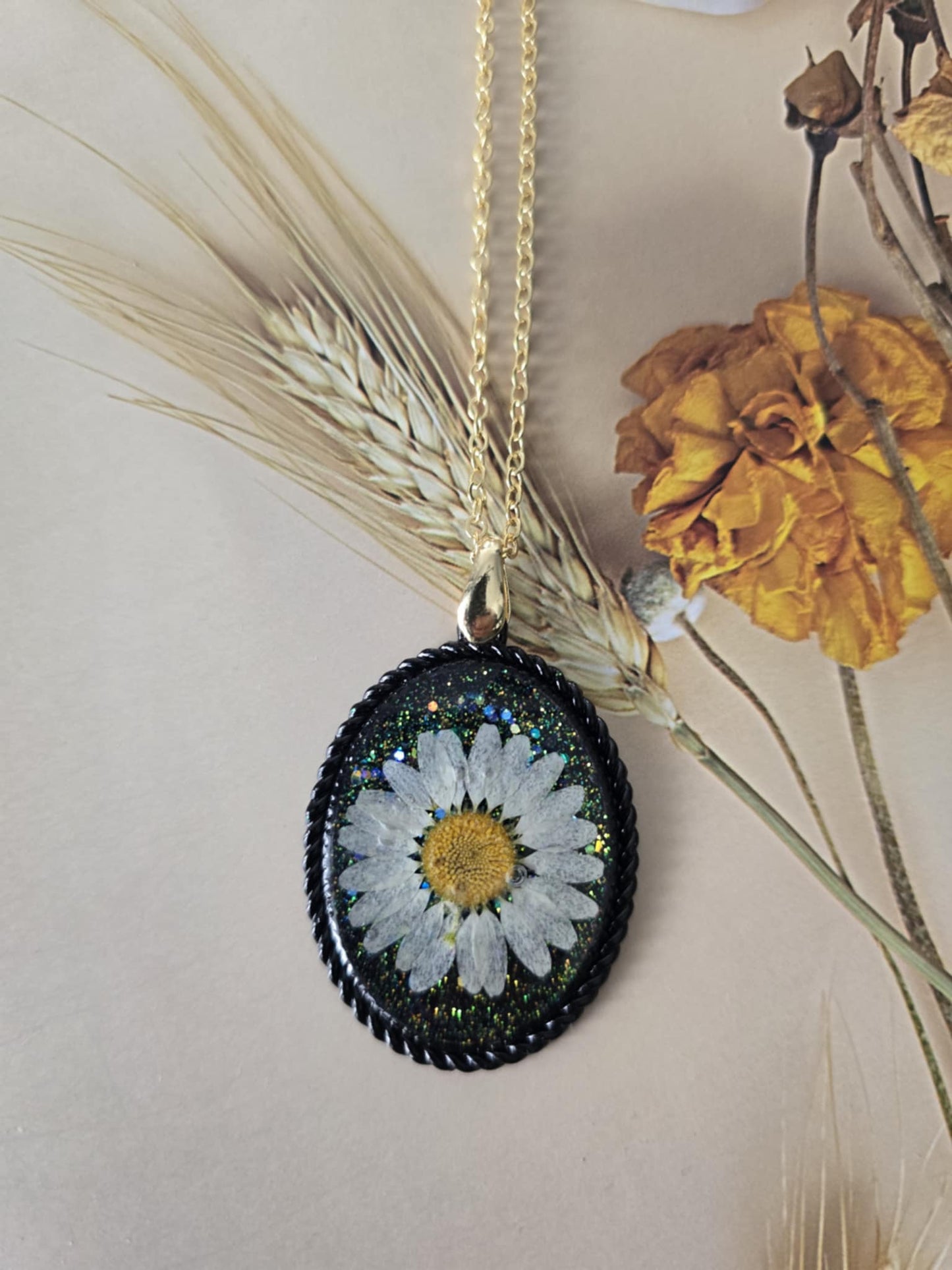 pendentif marguerite brillance