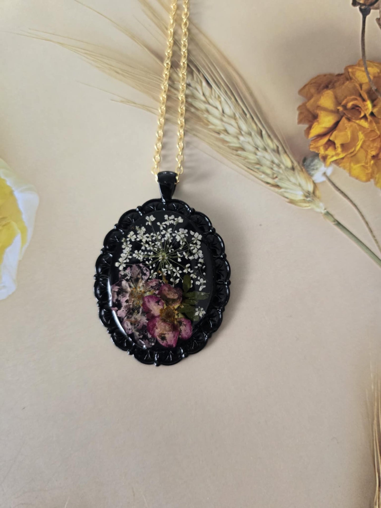 Pendentif floral tendance