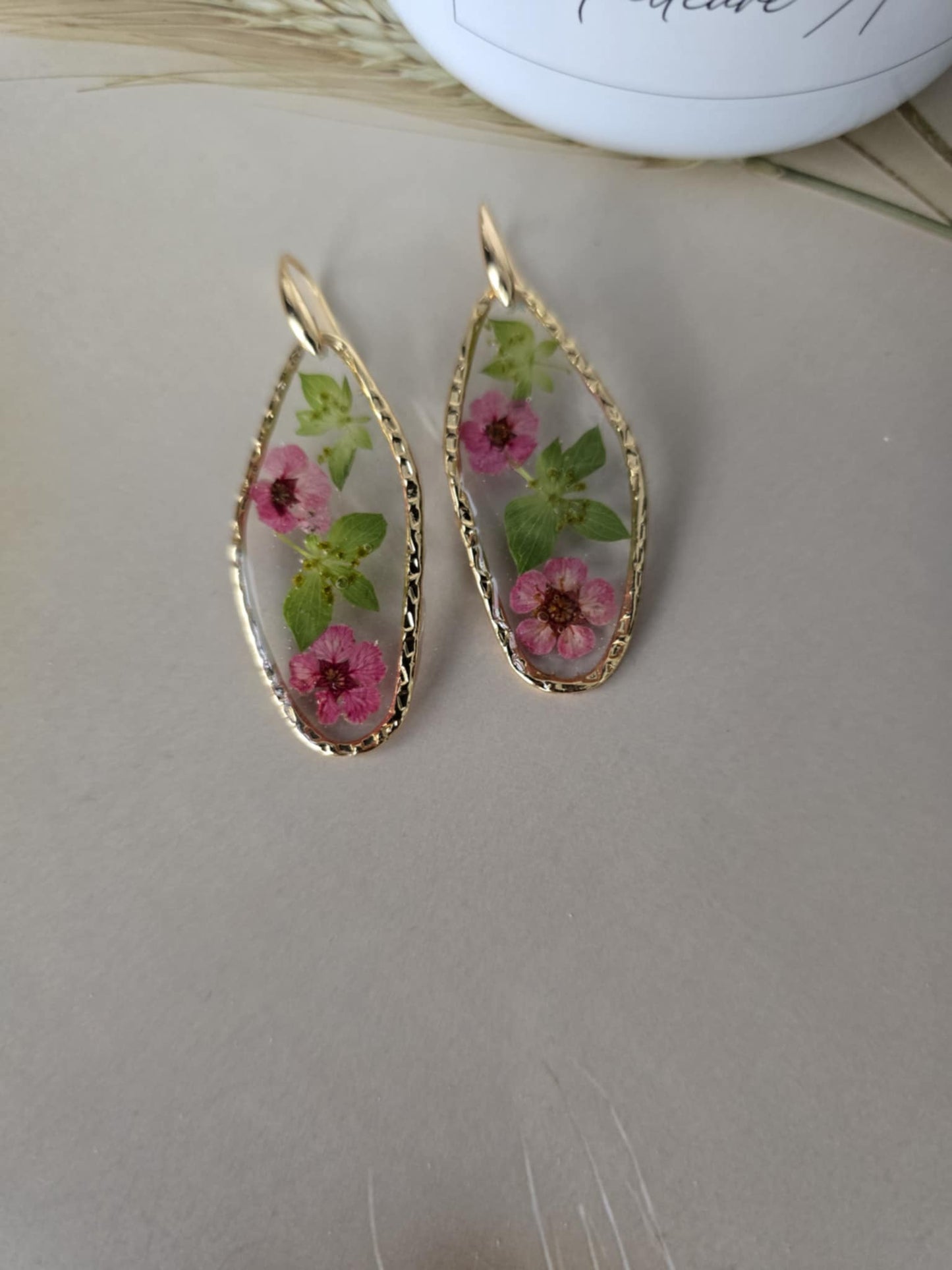 Boucles d'oreilles floral douceur rose
