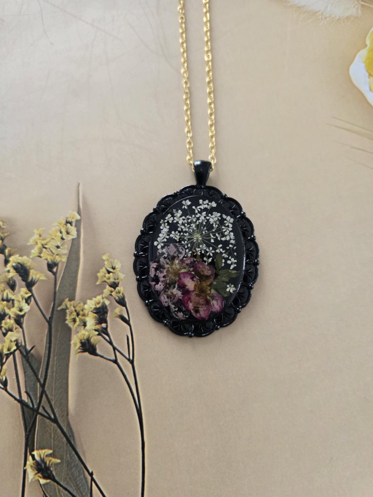 Pendentif floral tendance