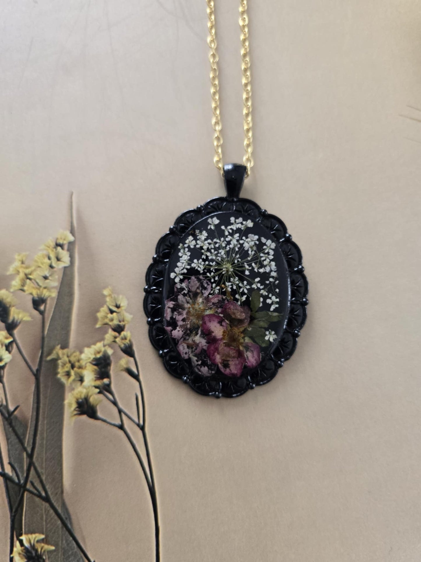 Pendentif floral tendance