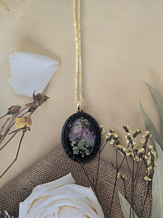Pendentif style vintage floral