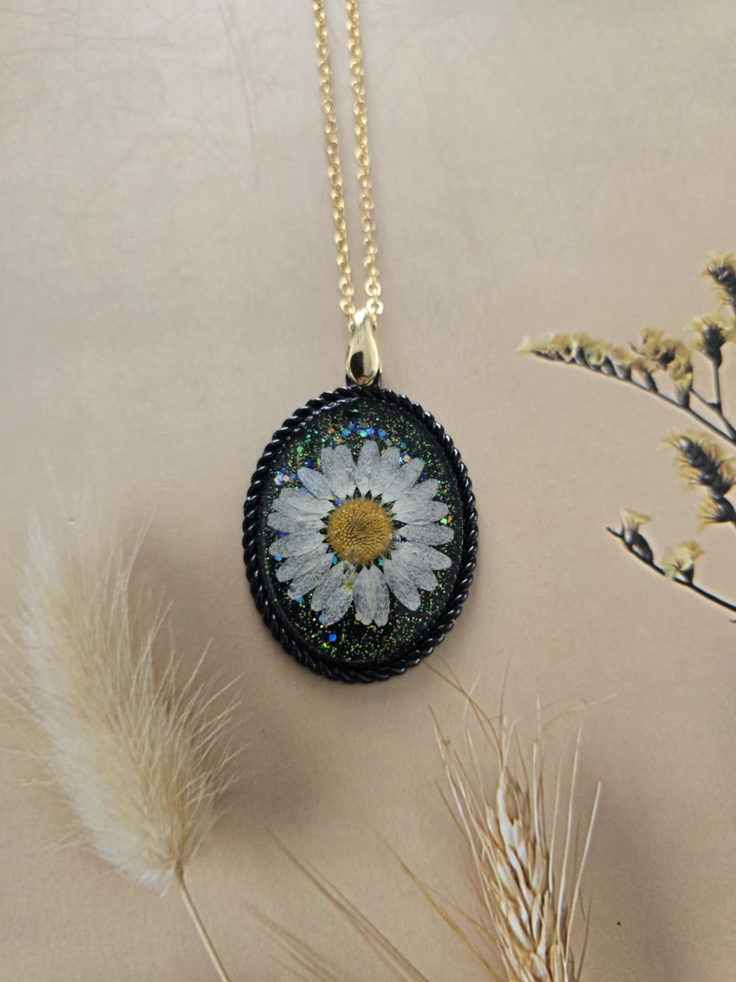 pendentif marguerite brillance