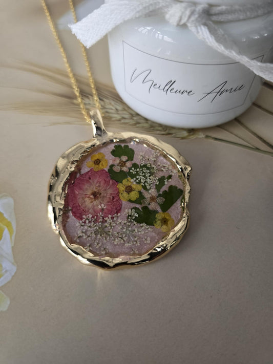 Pendentif bonheur floral