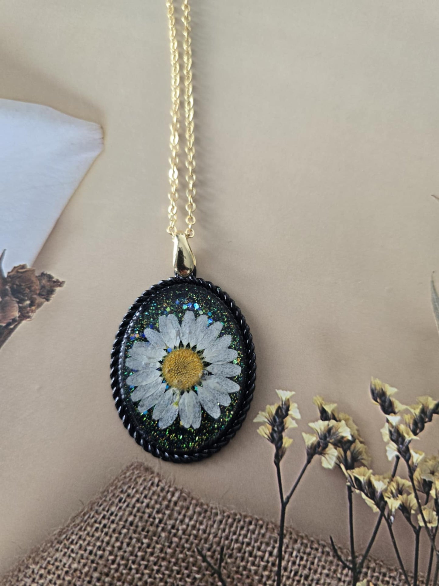 pendentif marguerite brillance